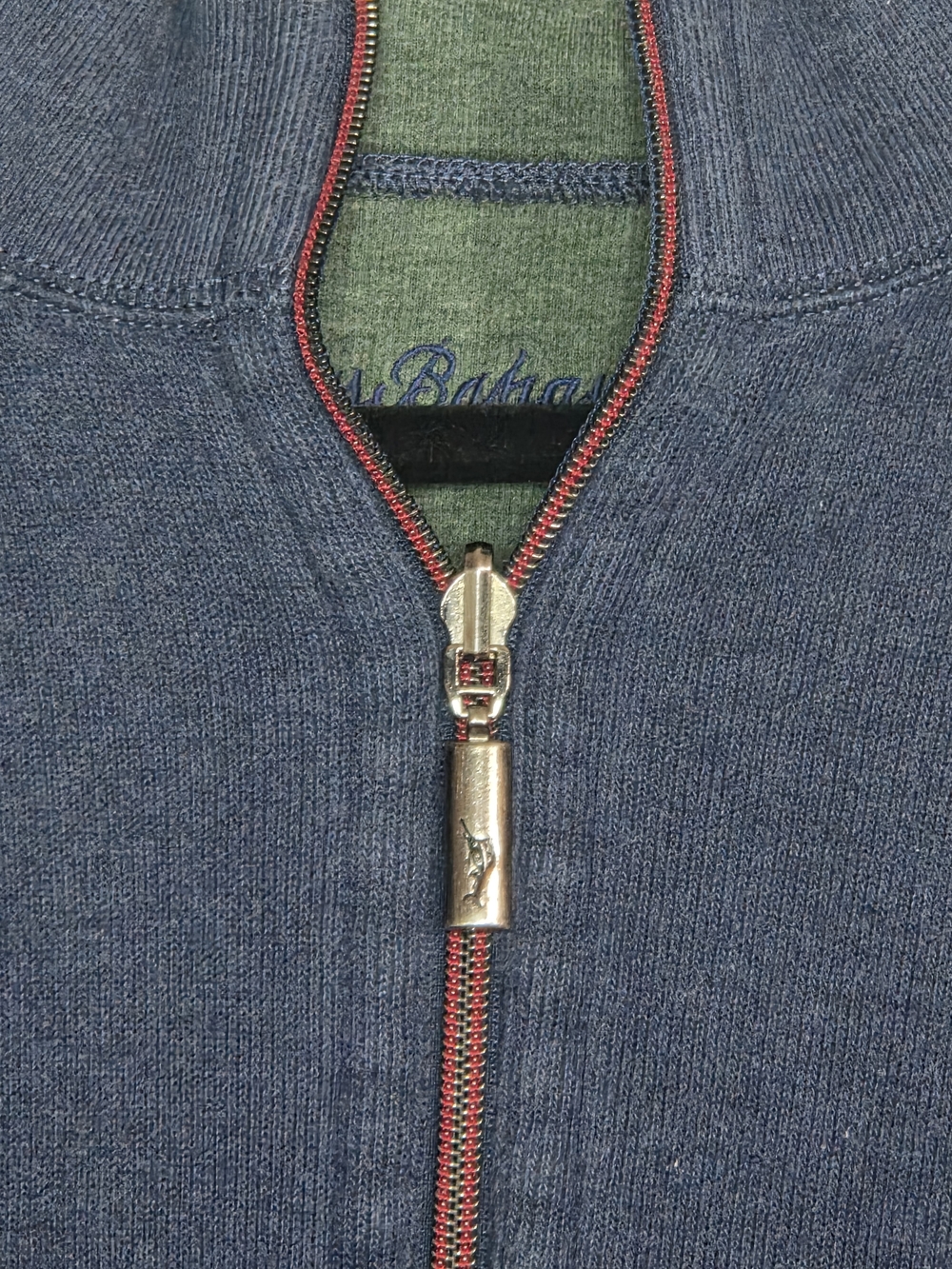 Tommy Bahama Navy Blue Zip-Front Vest - Picture 3 of 6